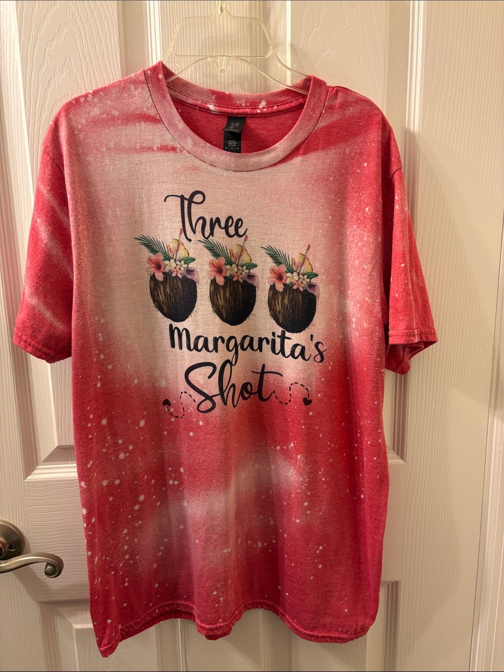 Gildan Red Tie-Dye 'Three Margarita's Shot' Graphic Tee